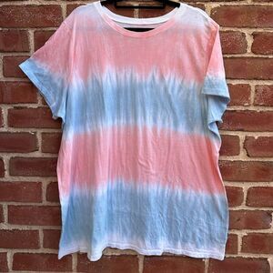 Torrid Tie Dye Graphic T-Shirt  Blue Short Sleeve Tee 4X NEW